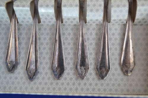 Eetrite Stainless Steel Cake Forks Vintage - Set of Six