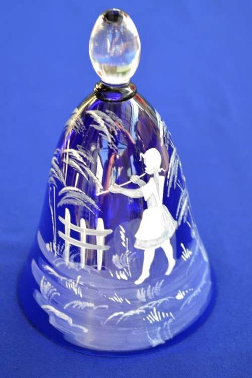 Blue Glass Dinner Bell