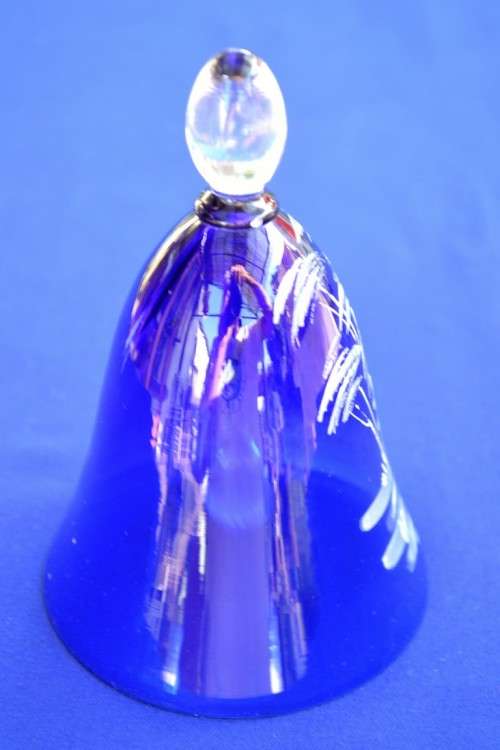 Blue Glass Dinner Bell