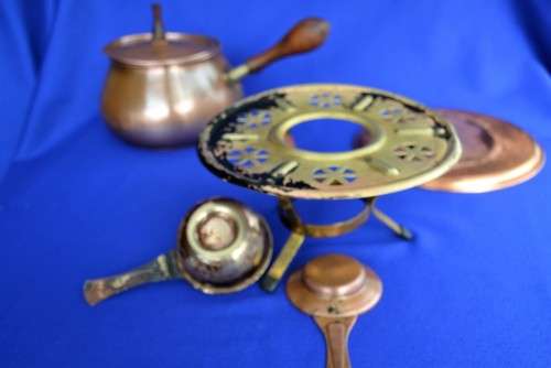Vintage Fondue Set Copper