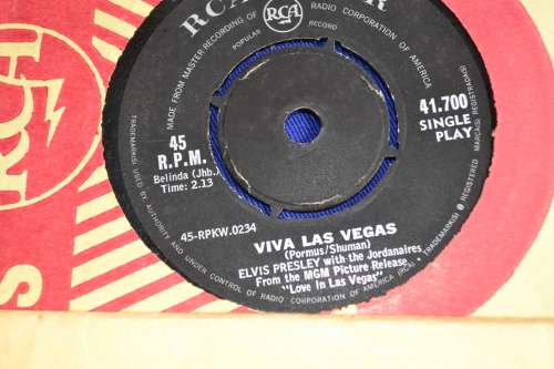Elvis Presley Seven Single Vinyl Records x 3 VGC