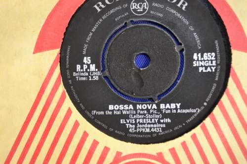 Elvis Presley Seven Single Vinyl Records x 3 VGC