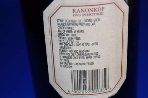 Kanonkop 1993 PINOTAGE Magnum