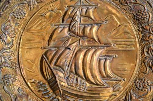 Vintage Peerage Brass Wall Hanging