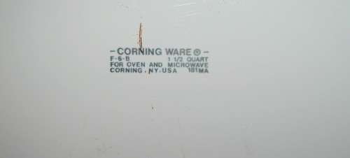 Corning Ware French White Oval Casserole Baking Dish 1.5 Quart