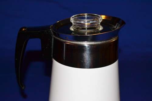 Corning Ware Cornflower Blue 9 Cup Coffee Pot / Percolator