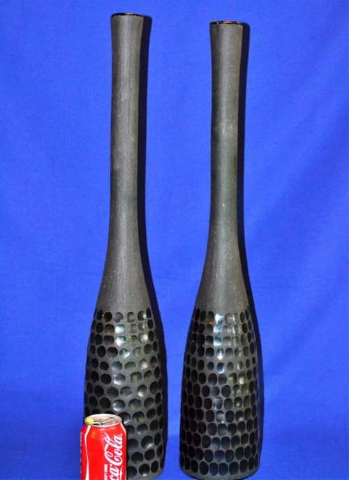 Vintage Black Studio Heavy Glass Bottles