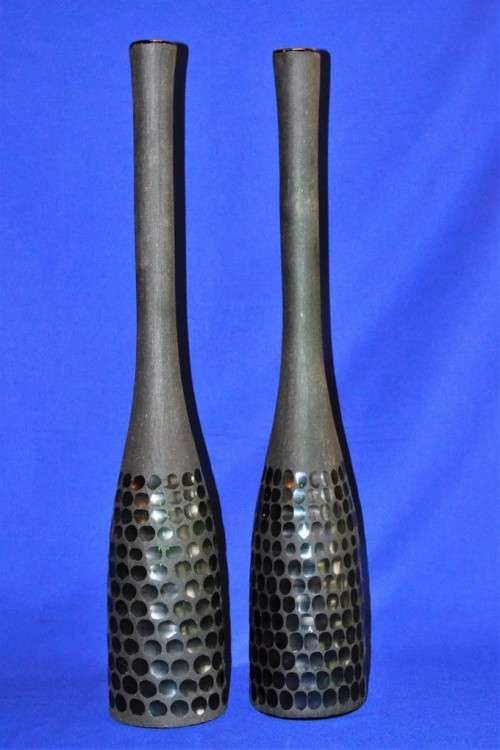 Vintage Black Studio Heavy Glass Bottles