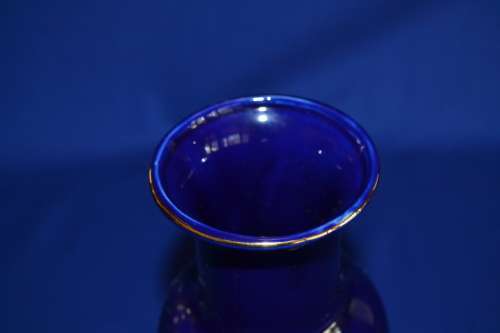 Vintage Japanese  Cobolt Blue Vase