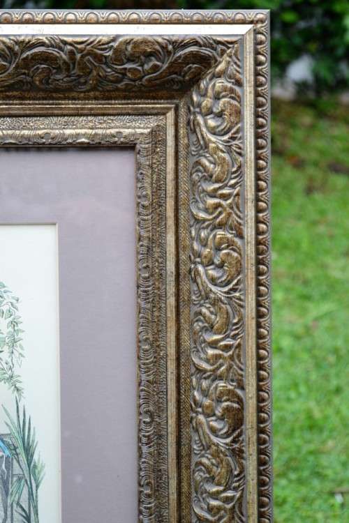 Victorian Era Print  -signed -GREAT FRAME