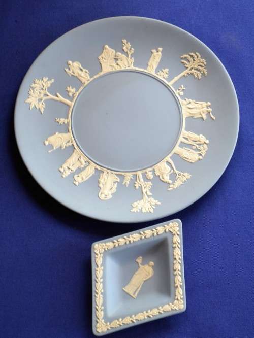 Wedgwood Jasperware Plate and Pin Dish