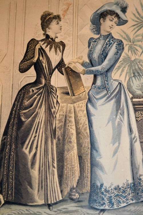 Magasin Des Demoiselles-Legrand Victorian signed Print