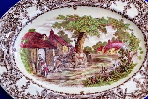 Clarice Cliff Royal Staffordshire "Rural Scenes" Platter