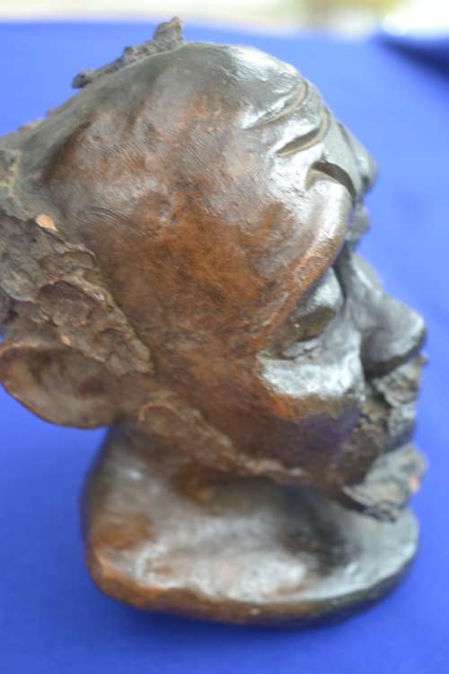 Clay Bust Sculpture - Signed W. Ndlovu