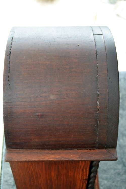 Antique 1922 clock case - Mechanism converted from wind-up to battery operated
