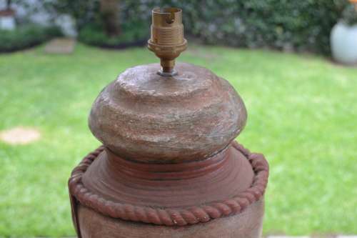 Two Large Vintage Lamps with Shades