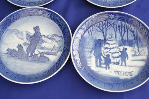 Royal Copenhagen Christmas Plates 1970's - Four plates