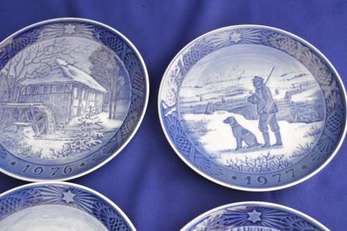 Royal Copenhagen Christmas Plates 1970's - Four plates