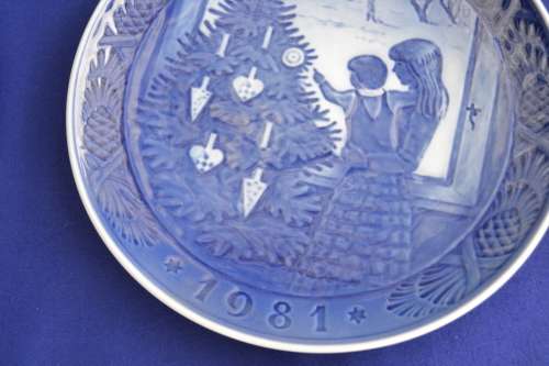 Royal Copenhagen Christmas Plates 1980's - Seven Plates