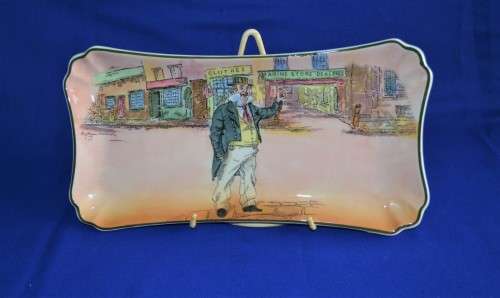 Royal Doulton Dickens Ware Sandwich Platter -Cap`n Cuttle D6327