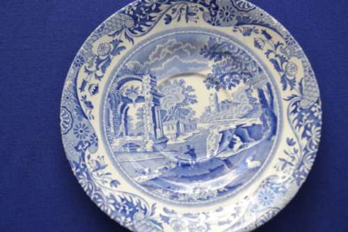 Spode Blue italian Saucers x 2