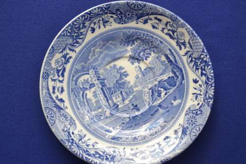 Spode Blue italian Saucers x 2