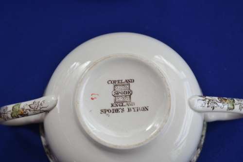 Cope;and Spode "Spode's Byron" Soup Cup, Saucer and Bread Plate