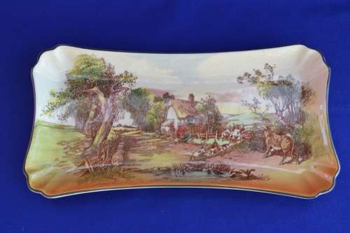 Royal Doulton Rustic England Sandwich Tray and Small Dish