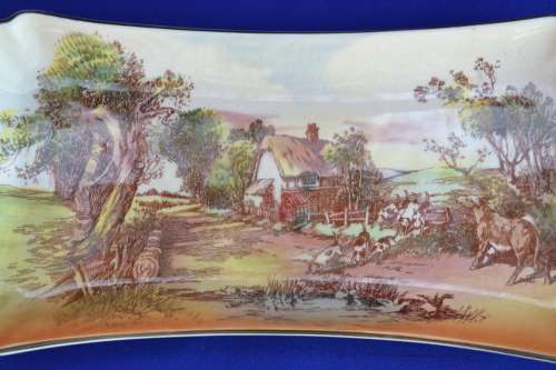 Royal Doulton Rustic England Sandwich Tray and Small Dish