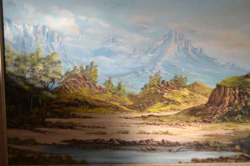 Geo B Matthee - Framed Oil on Board Landscape - Signed