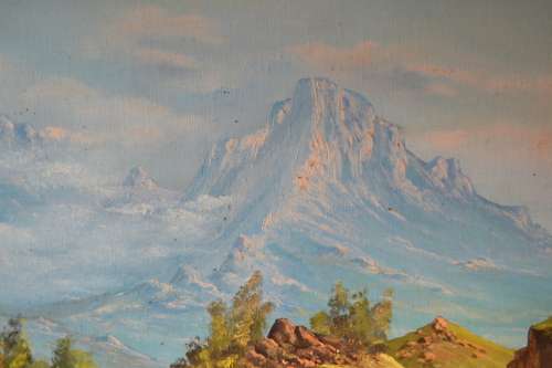 Geo B Matthee - Framed Oil on Board Landscape - Signed