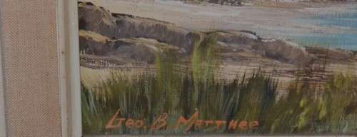 Geo B Matthee - Framed Oil on Board Landscape - Signed