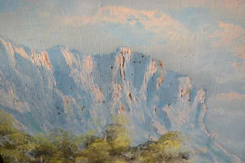 Geo B Matthee - Framed Oil on Board Landscape - Signed
