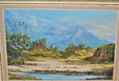 Geo B Matthee - Framed Oil on Board Landscape - Signed