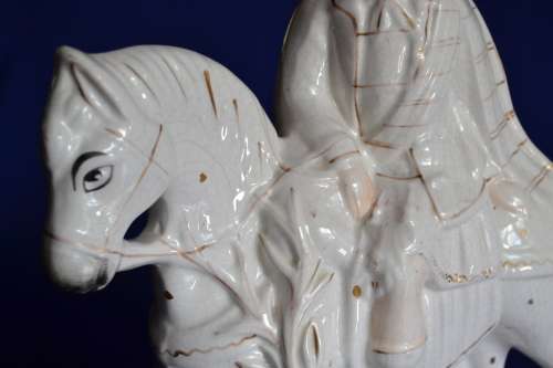 19th Century Staffordshire  Scottish highlander Huntsman on Horseback