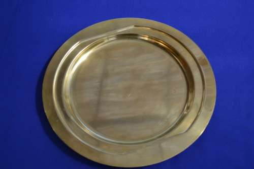 Brass Tray and  Candle Holder with Snuffer
