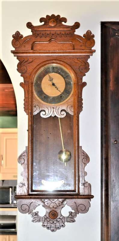 Very Large Vintage Wooden Clock Case with converted movement