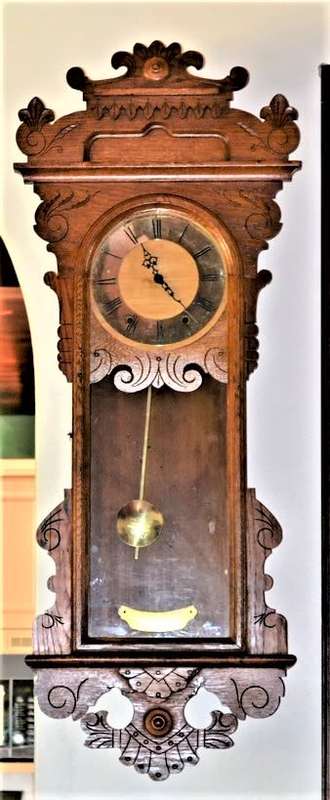 Very Large Vintage Wooden Clock Case with converted movement