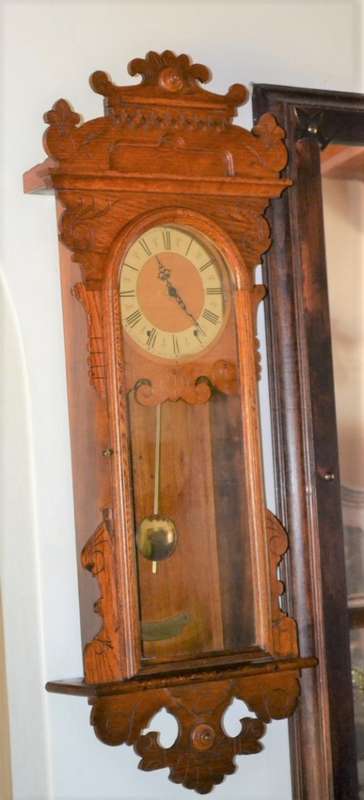 Very Large Vintage Wooden Clock Case with converted movement