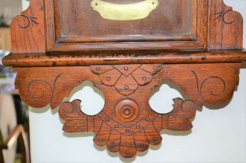 Very Large Vintage Wooden Clock Case with converted movement