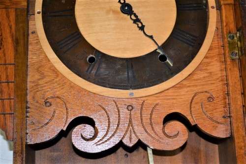 Very Large Vintage Wooden Clock Case with converted movement