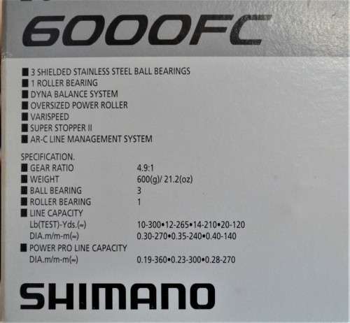 Shimano  Nexave 6000FC Fishing Reel