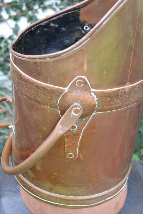 Copper Coal Scuttle - Vintage