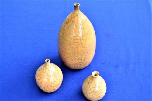 vintage studio pottery Display Items - Set of Three