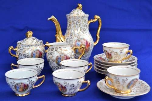 Vintage RCK Czechoslovakia Bernadotte Tea Set - 17 Pieces