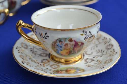 Vintage RCK Czechoslovakia Bernadotte Tea Set - 17 Pieces