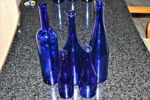 Vintage Blue Bottles