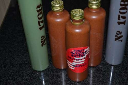 Pub Display Stoneware Bottles - Five Pieces