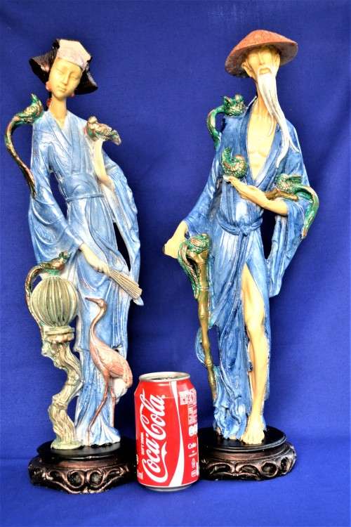 Oriental VINTAGE Bird Man and Woman