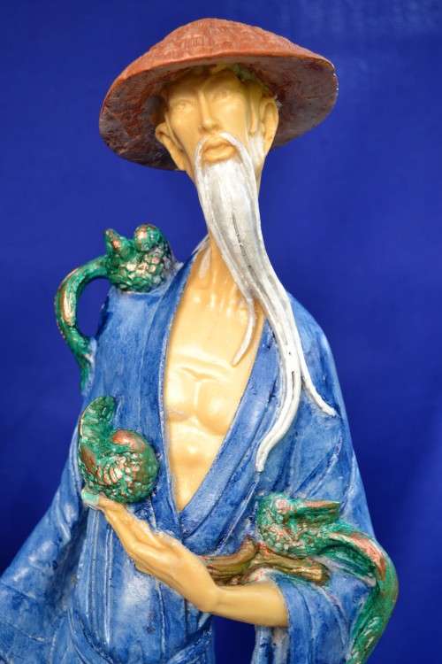 Oriental VINTAGE Bird Man and Woman
